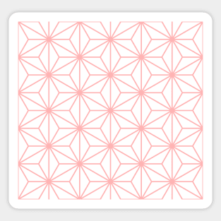 Pink Inverted Asanoha Pattern Sticker